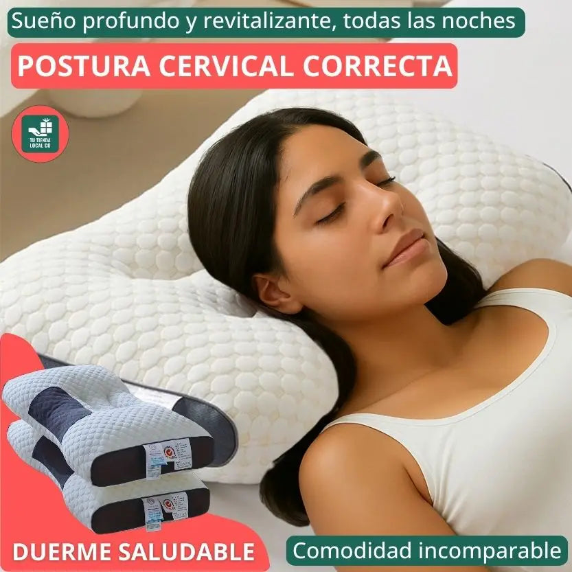 DELUXE ERGONOMIC PLUS | Almohada Ortopédica 3d Con Alineación Cervical Perfecta