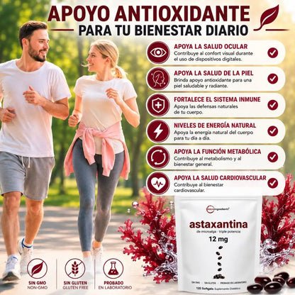 Astaxantina | El poderoso antioxidante anti edad| Protege tus células desde adentro la clave para tu inmunidad de cuerpo.