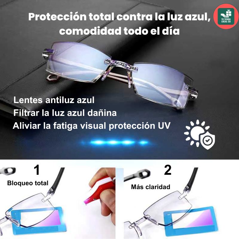 GAFAS MULTIFOCALES INTELIGENTES TR90 CON ZOOM AUTOMÁTICO, PROTECIÓN DE LUZ AZUL Y EFECTO FOTOCROMÁTICO +3.0+ 2.5 +2.0 +1.5