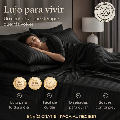 Suite Imperial — Sábanas de Lujo 800 Hilos | Ajuste perfecto, sin arrugas, frescas toda la noche - Juego de 4 piezas en OFERTA